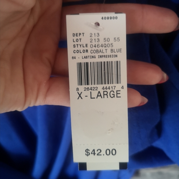 AbStudio-Cobalt Blue Top - Picture 4 of 4